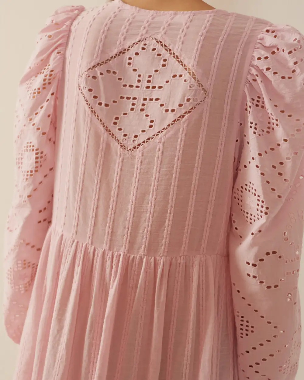 Winifred Blushed Eyelet Dress