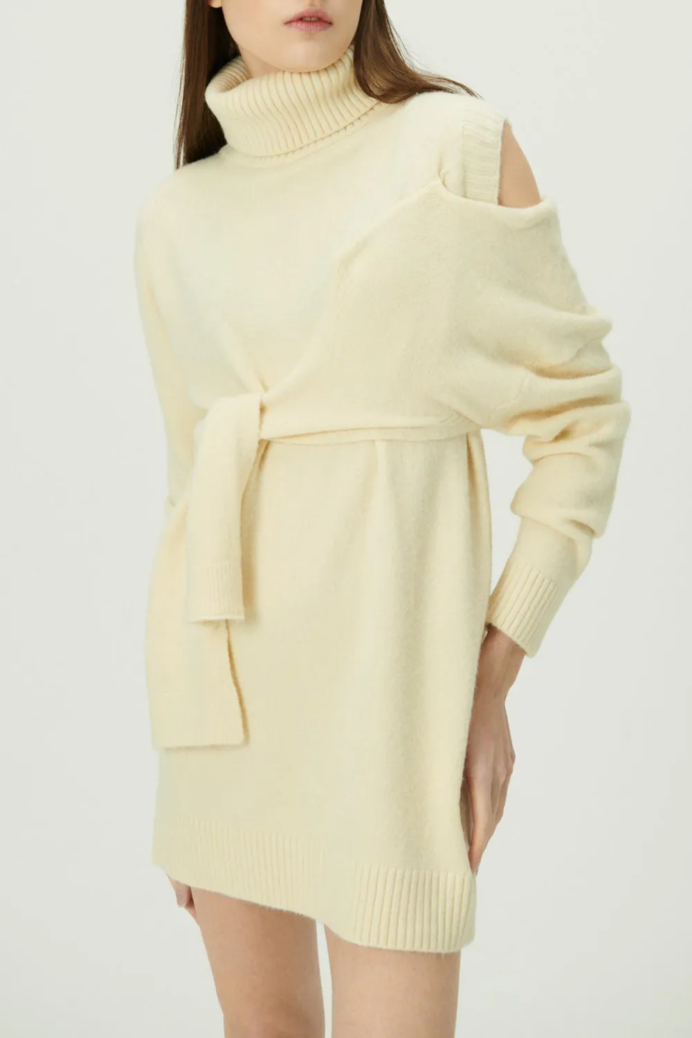 Victoria Tie Front Sweater Dress