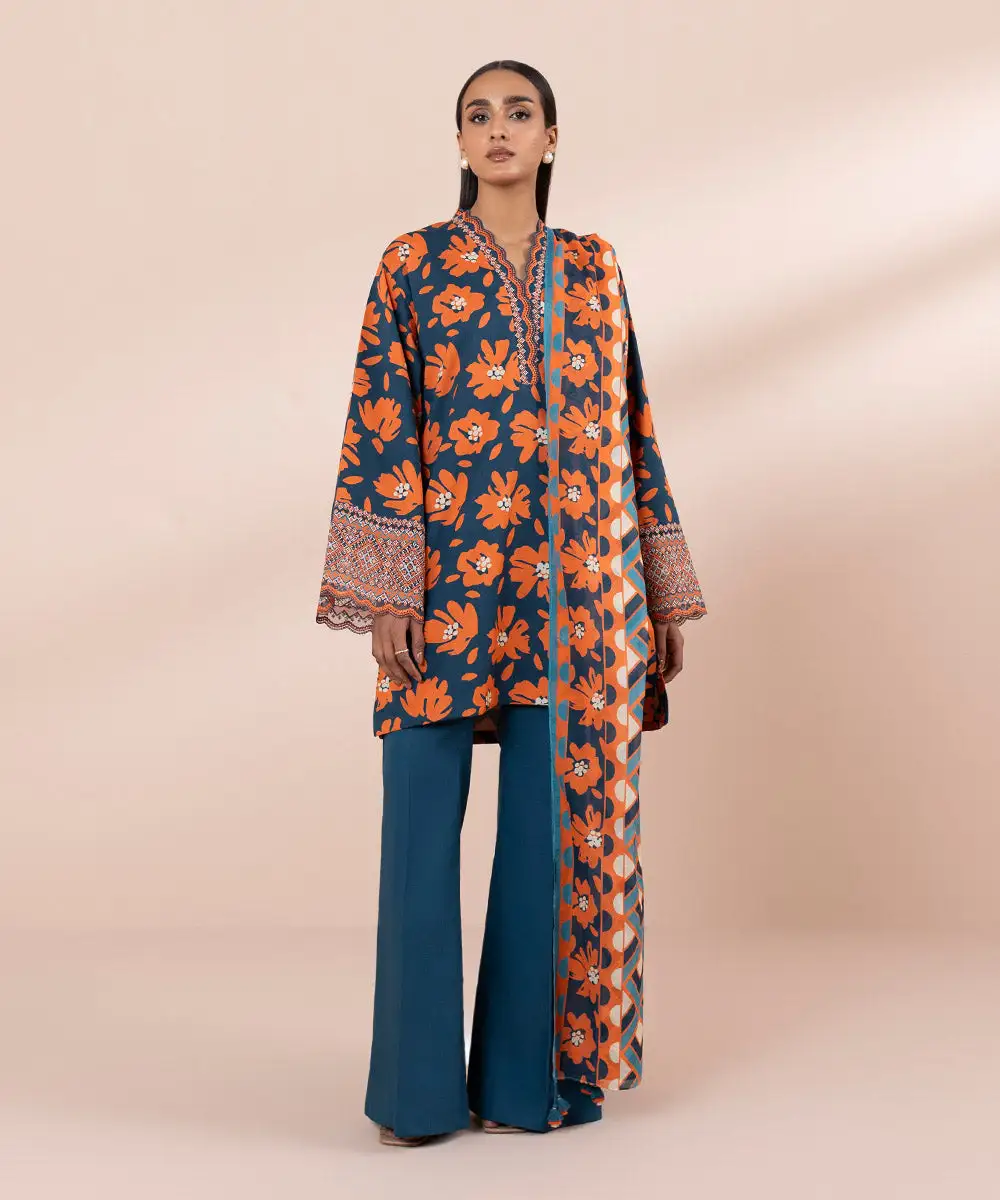 3 Piece - Embroidered Lawn Suit