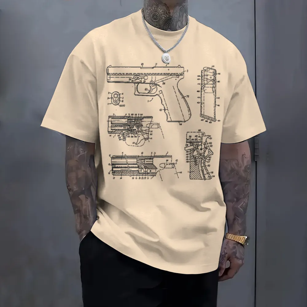 Anatomy of a Pistol Men T-shirt,Short Sleeve,T-shirt Size S-4XL