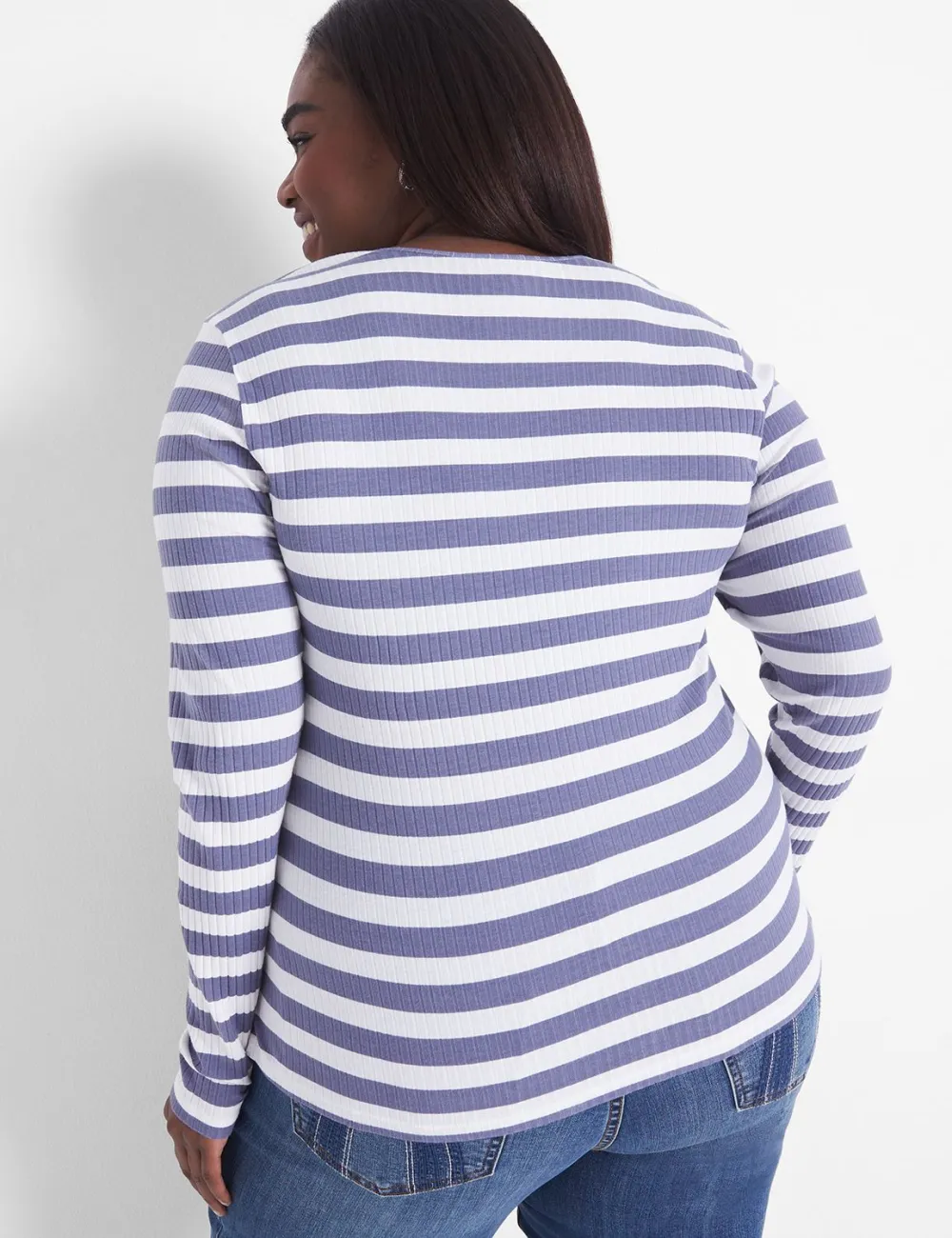 Classic Sweetheart-Neck Ribbed Tee