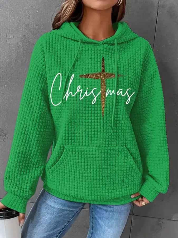 Women's Merry Christmas  Print Casual Sweatshirt