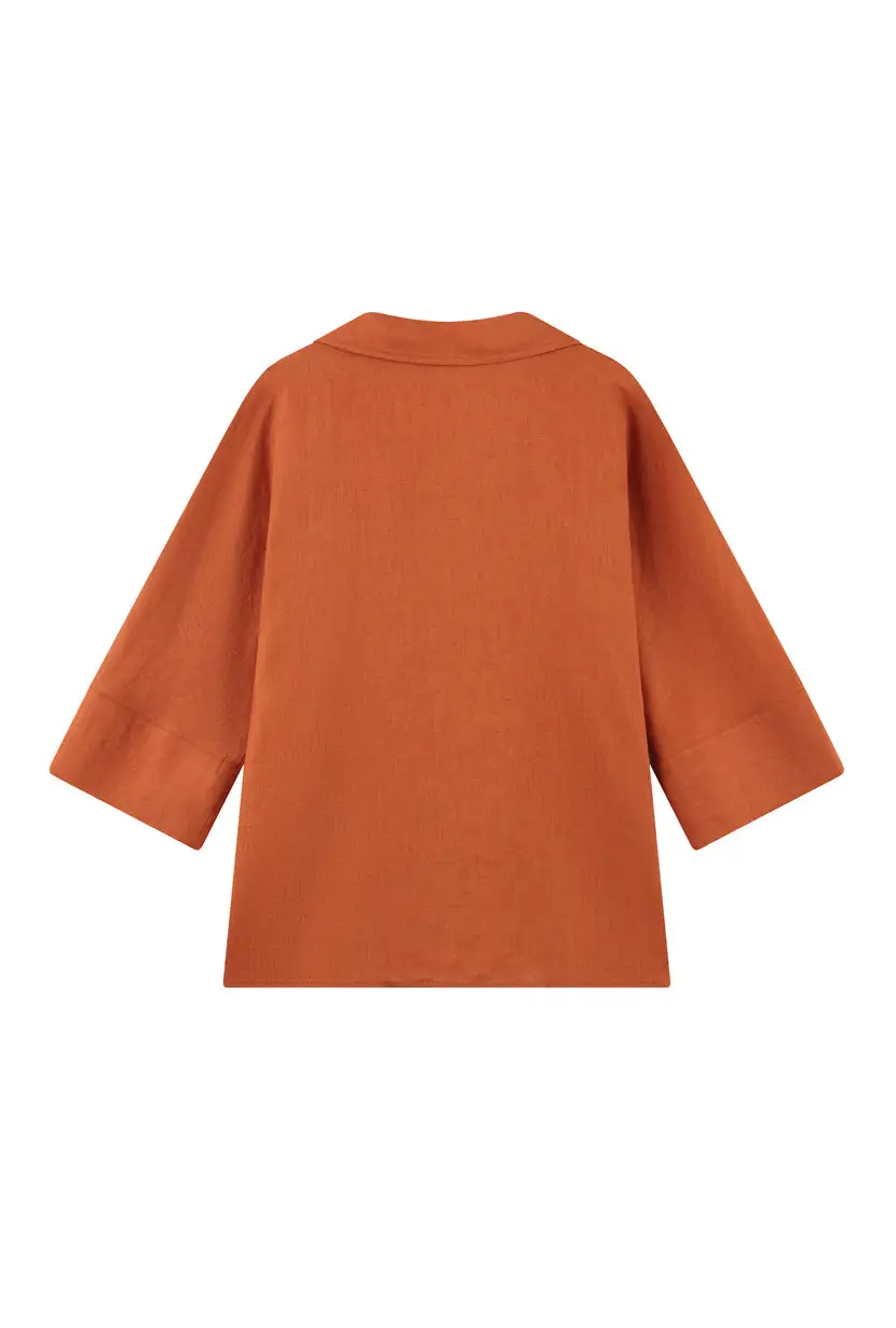 Antoine Linen Blouse - Ginger