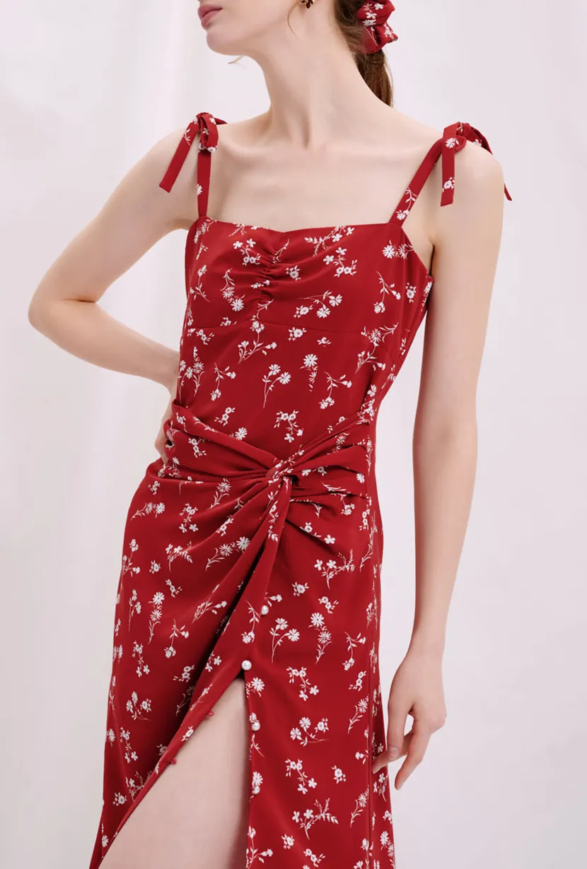 Lorraine Dress - Red Floral