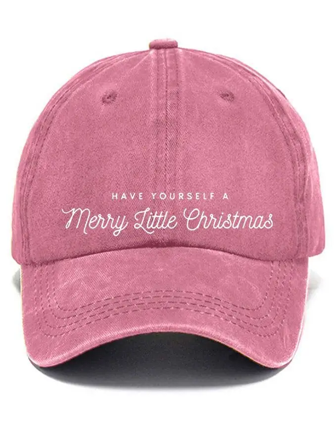 Women's Casual Have Yourself A Merry Little Christmas Print Baseball Cap