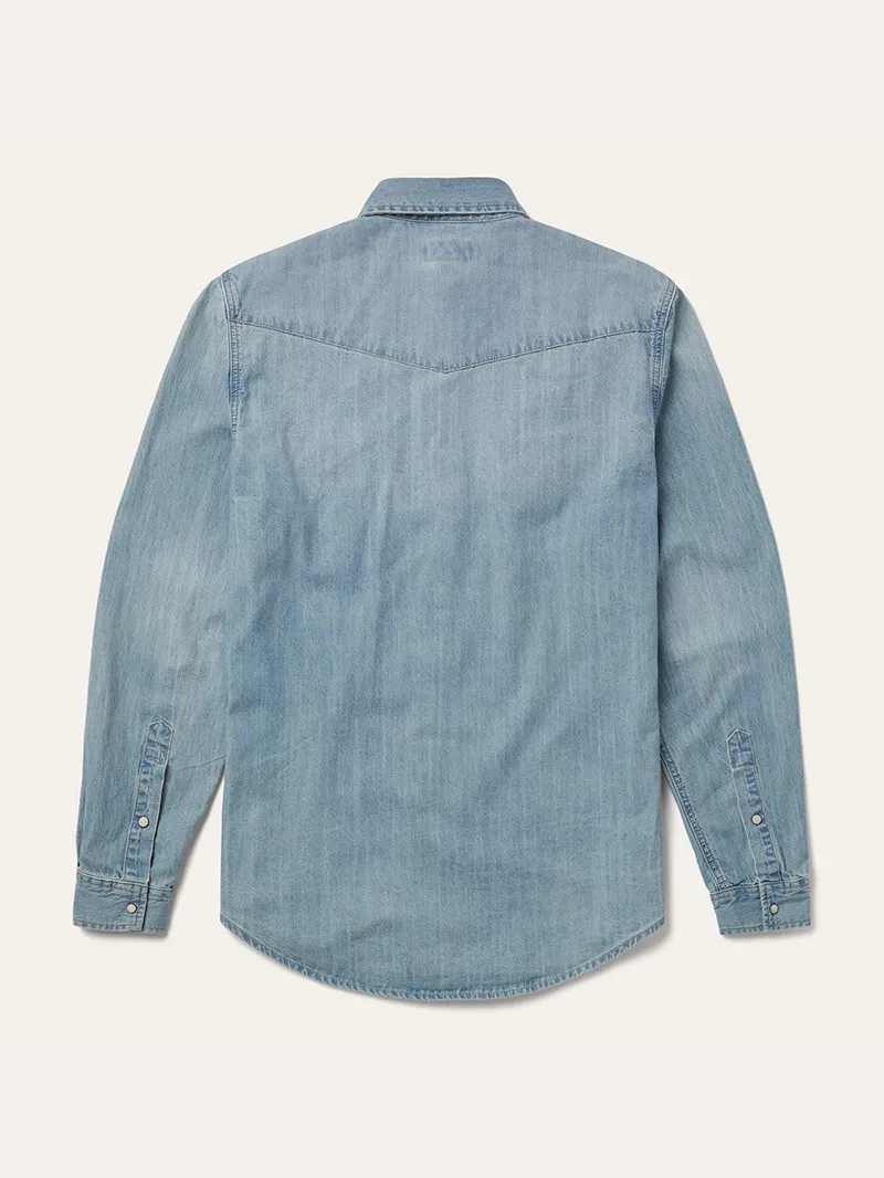 Long-Sleeved Denim Shirt