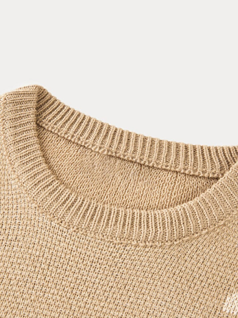 Soft Color Block Design Sweater