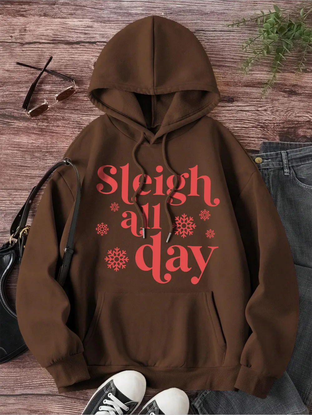 SLEIGH all dayChristmas women's fashion hoodie