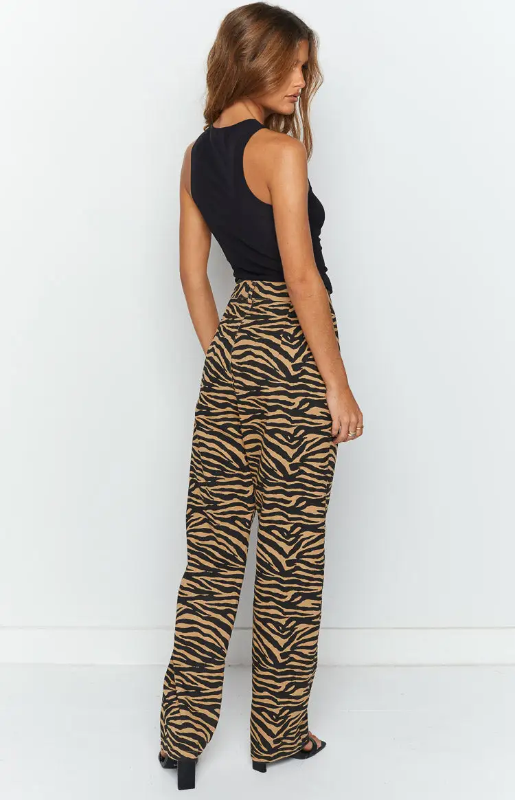 Kennedi Brown Print Pants