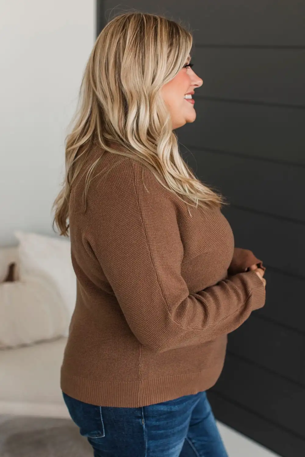 Immediate Yes Knit Sweater- Caramel