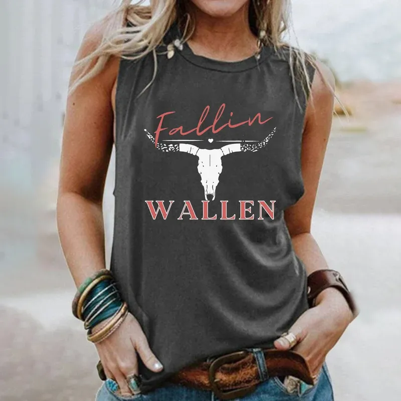 Wallen Print Sleeveless Tank Top