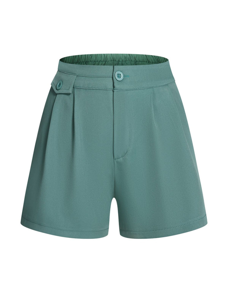 DARK GREEN 1960S SOLID VINTAGE SHORTS