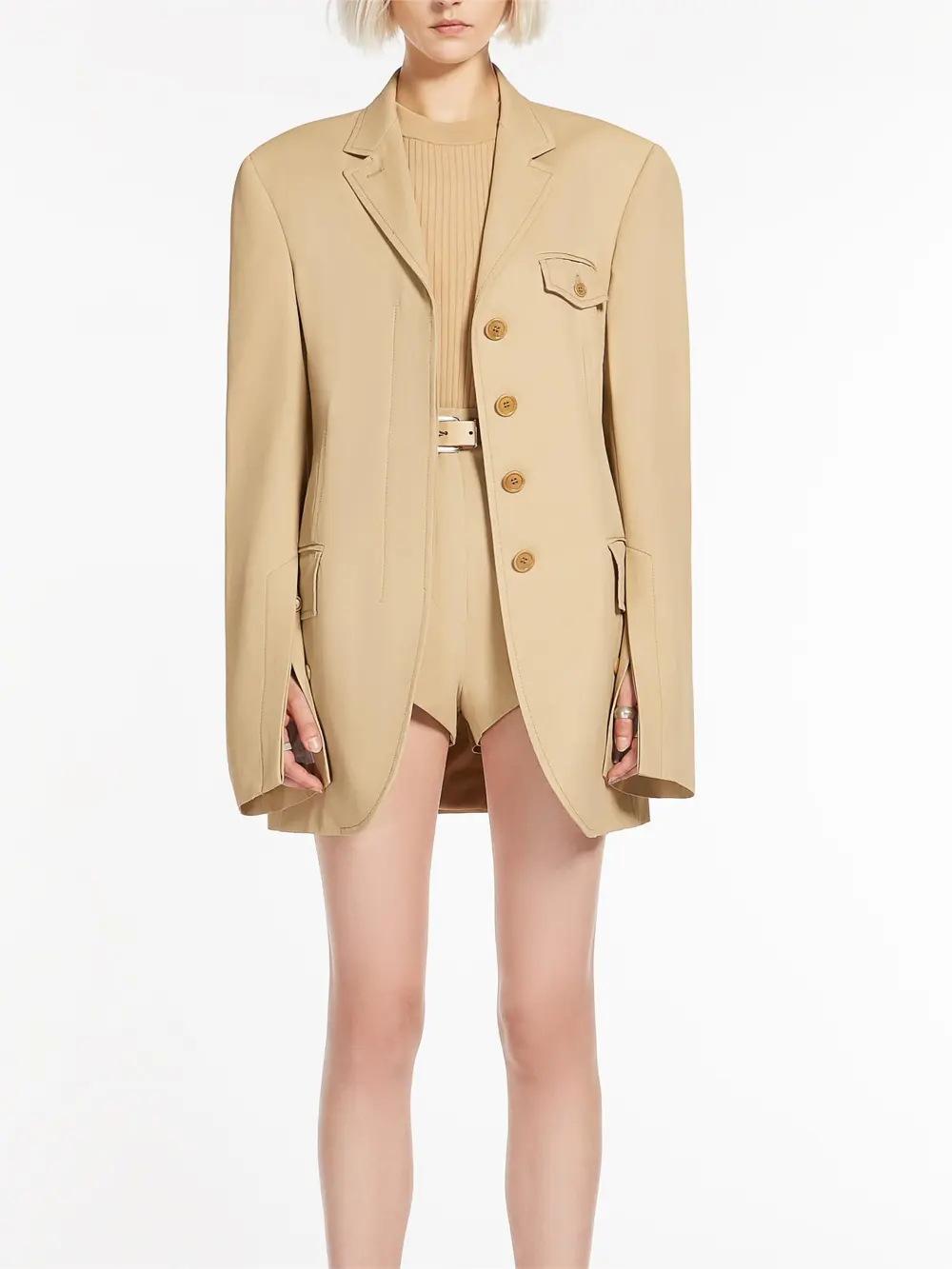 Split Cuff Tailored Blazer