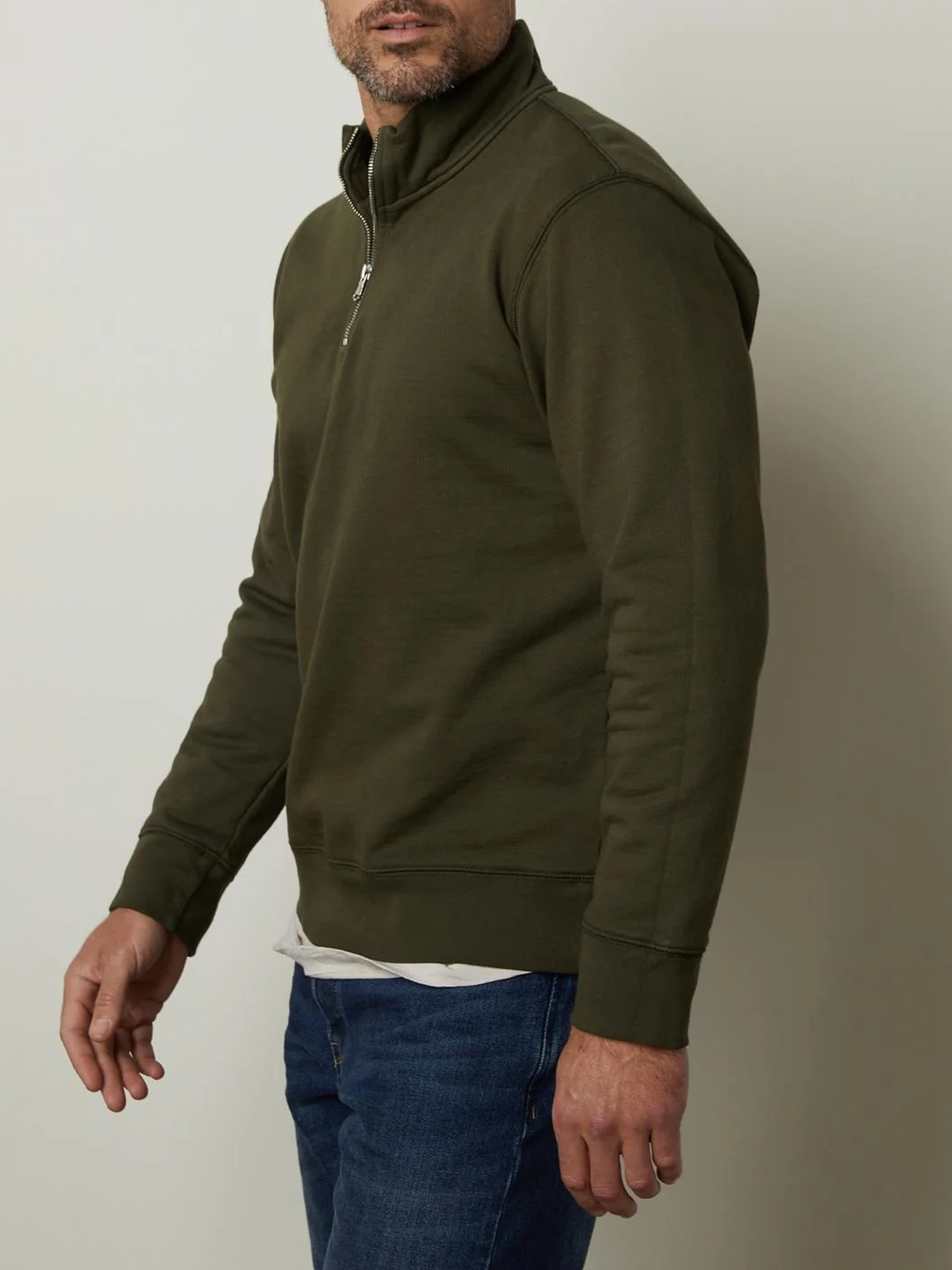 Stand Neck Solid Hoodies