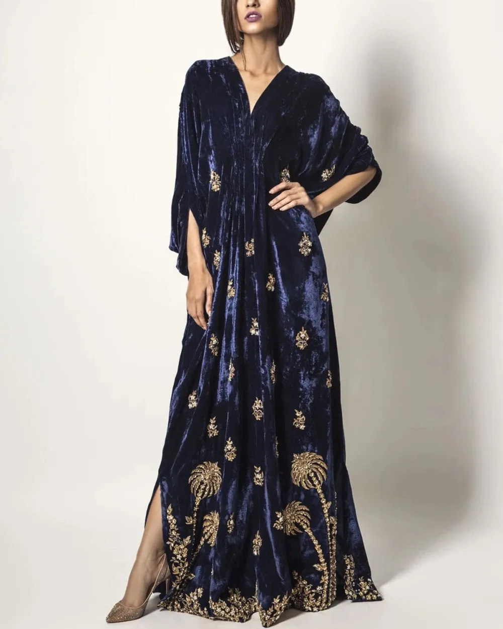 Velvet Navy Kaftan