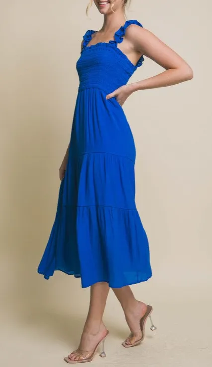 Smocked Bodice Maxi Dress