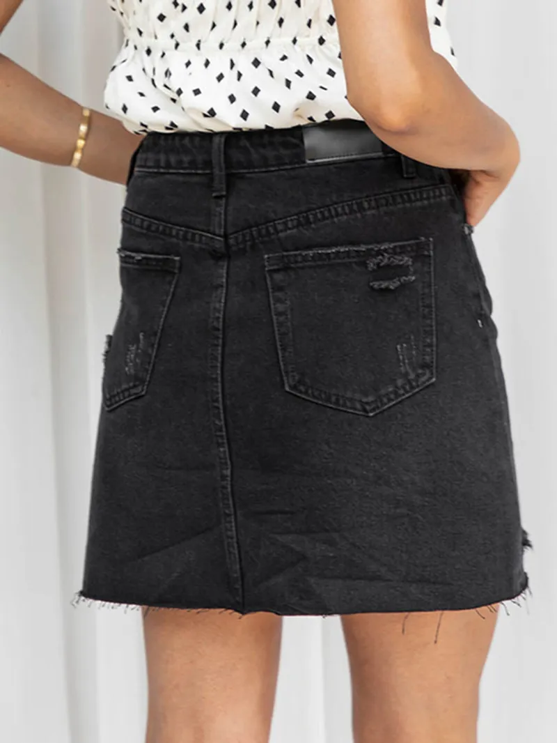 Black Slim Fit Skirt