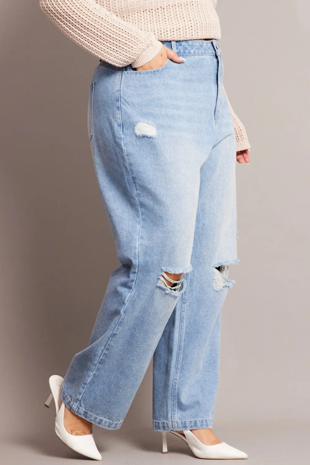 Denim Baggy Jeans High Rise