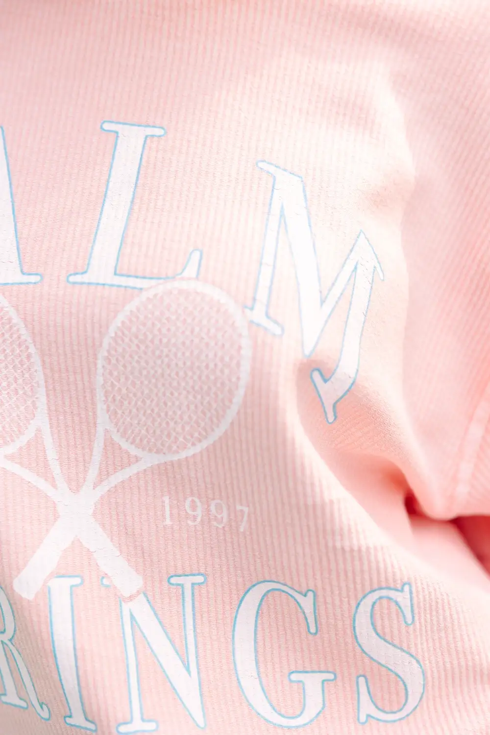 Palm Springs Tennis Blush Pink Corded Graphic Sweatshirt