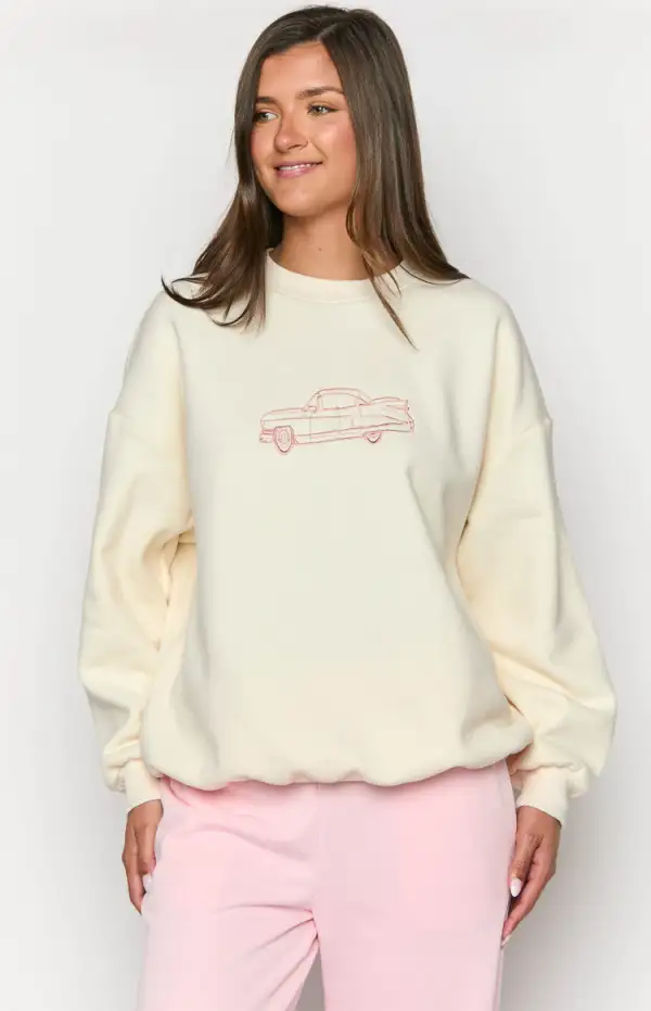 Elodie Cream Crew Neck Sweater