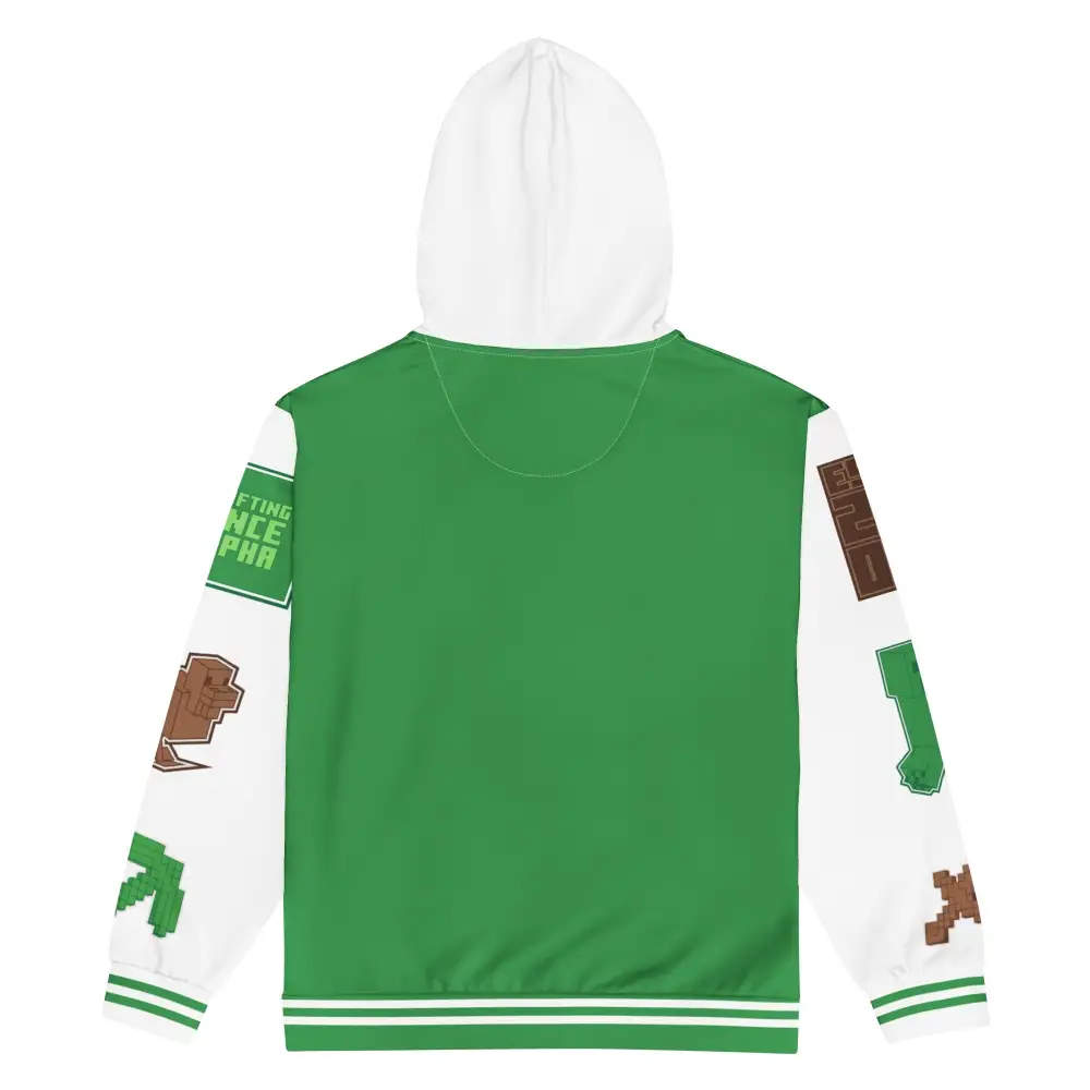 Minecraft 15th Anniversary Varsity Adult Zip-Up