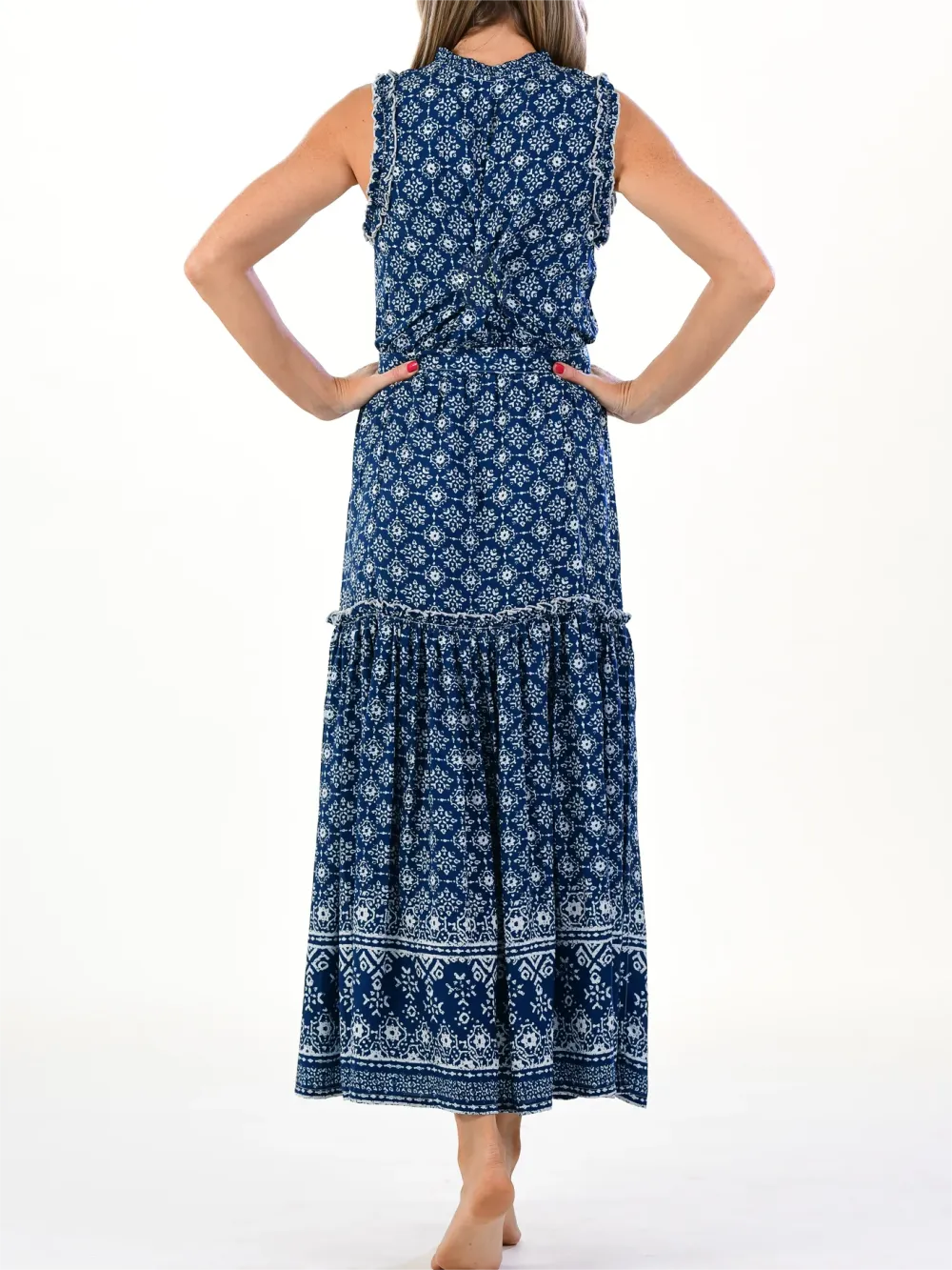 Alexis Dress / Indigo Geo