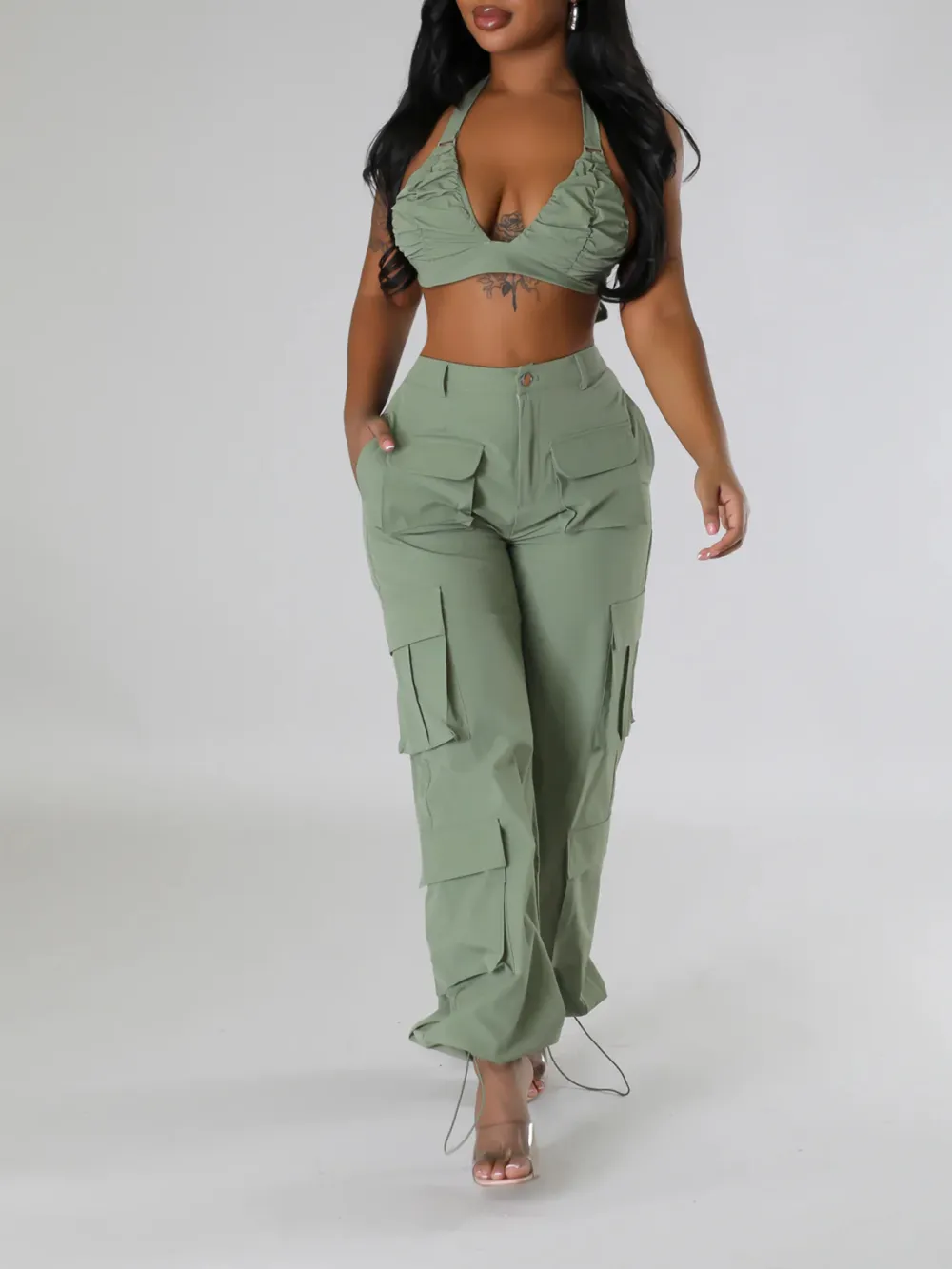 Women'S Fashion Cargo Suit