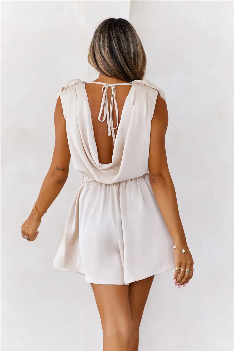 Two Roses Romper Beige