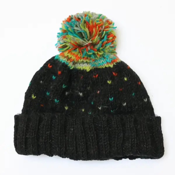 firework multi colour bobble hat