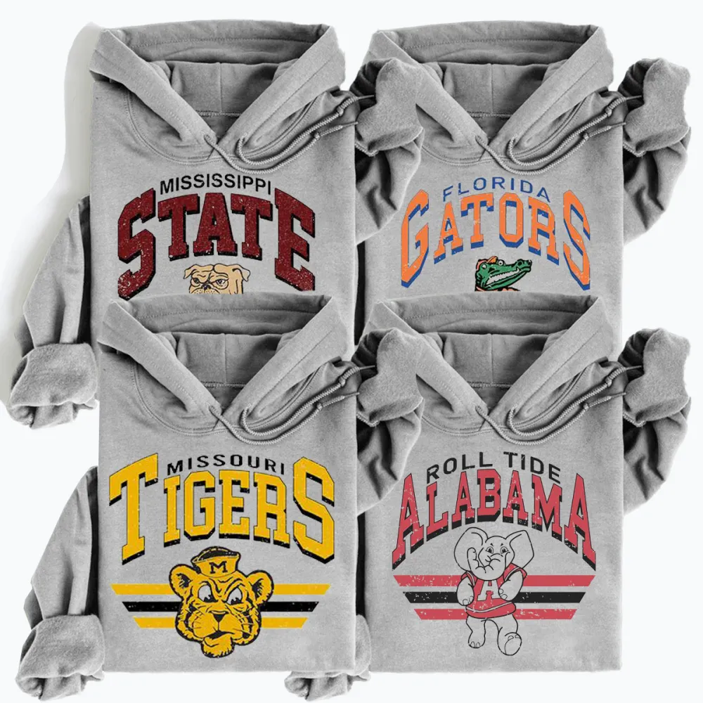 Retro College Football Mascot Hoodie