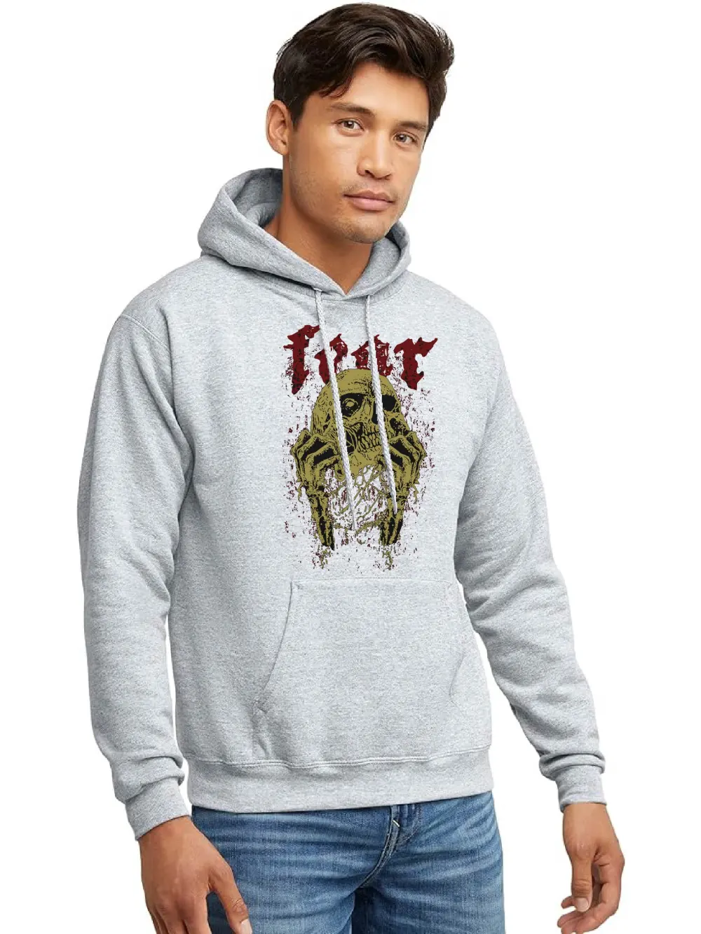 Skull Death Metal VINTAGE GRAPHIC HOODIE