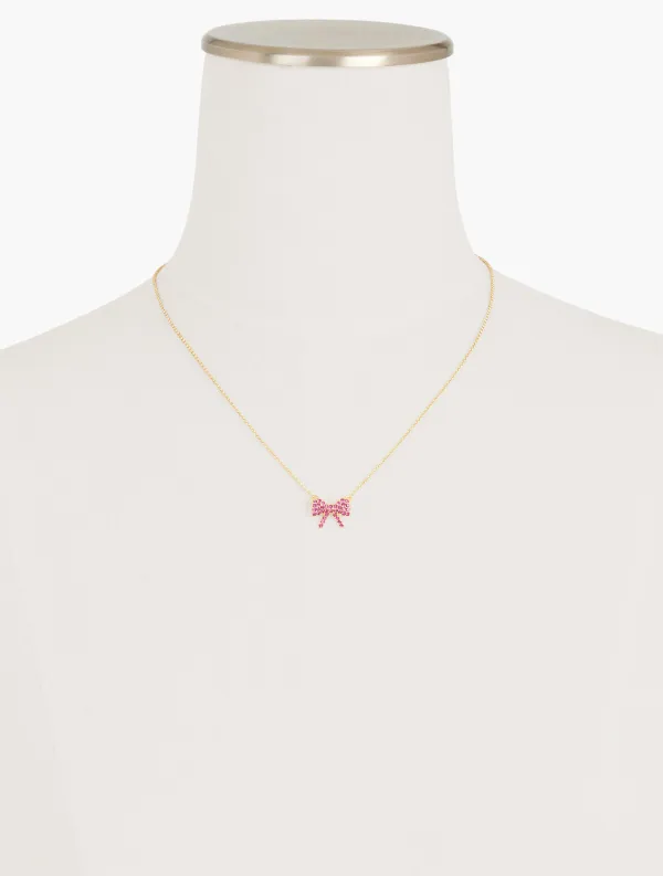 Mignonne Gavigan For Talbots Pink Bow Necklace