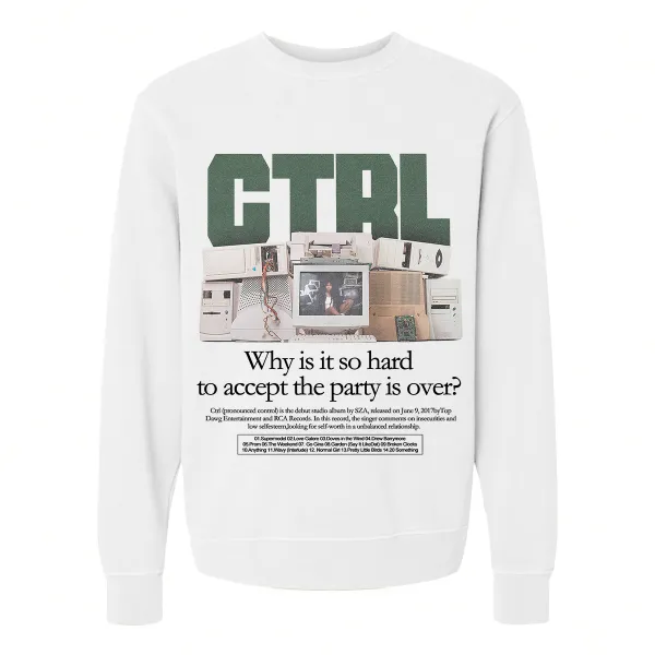 WHY IS IT SO HARD TO ACCEPT THE PARTY IS OVER DESIGNED PATTERN PRINTED SWEATSHIRT 02