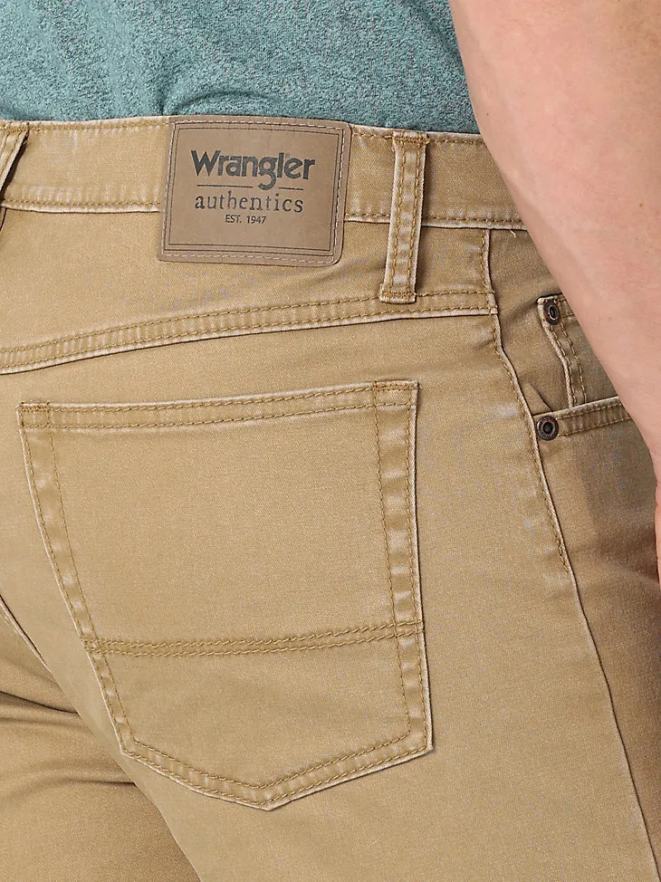 MEN'S WRANGLER AUTHENTICS® SLIM STRAIGHT TWILL PANT IN ACORN