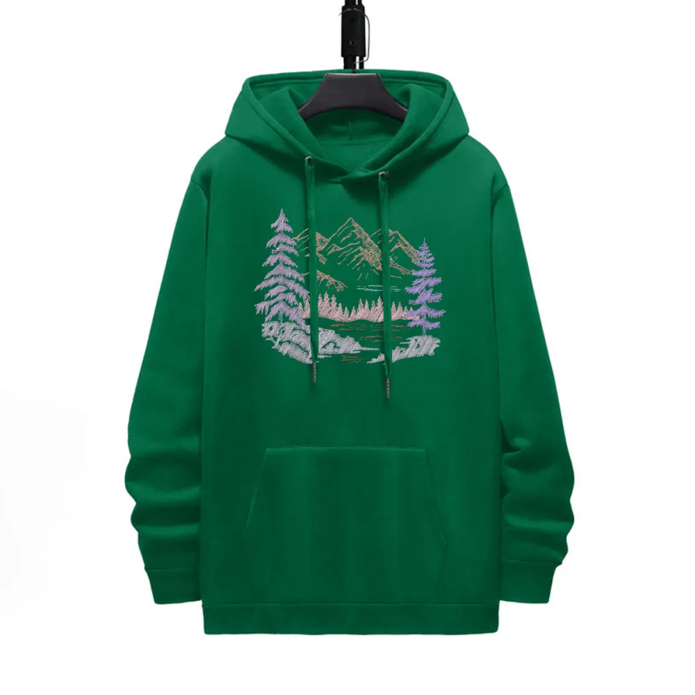 LAKER N TREE PATTERN PRINTED HOODIE