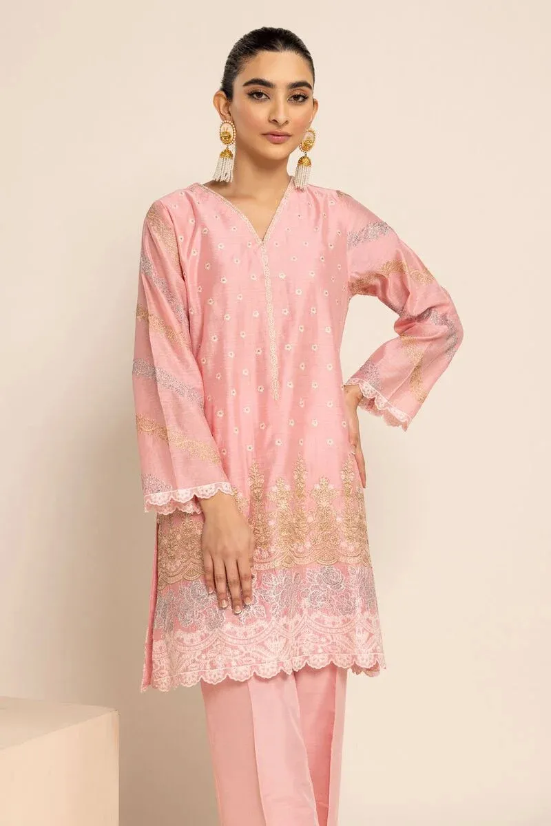 2 Piece | Kurta & Pants | Color Pink