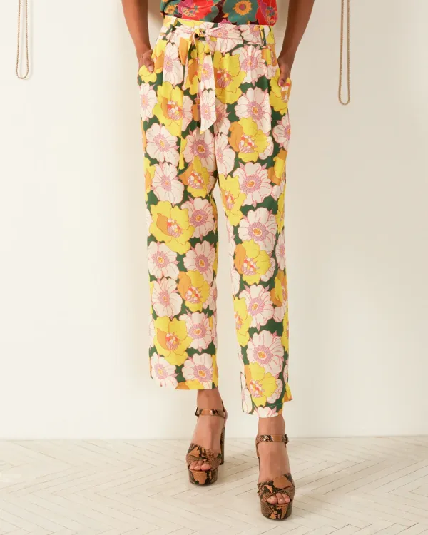 Colette Citrus Blossom Silk Pant