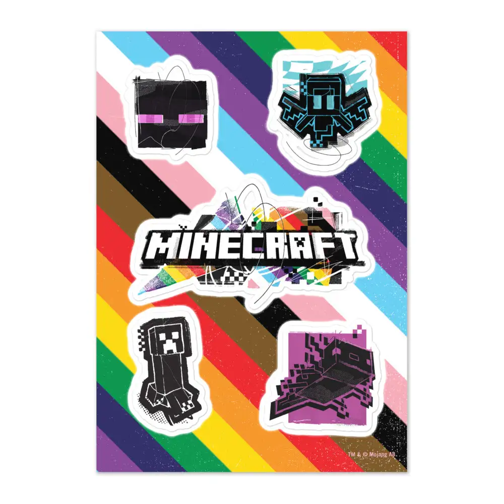 Minecraft Rainbow Sticker Sheet