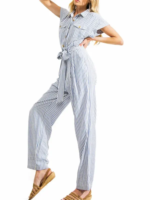 Coastal Stripe Jumpsuit