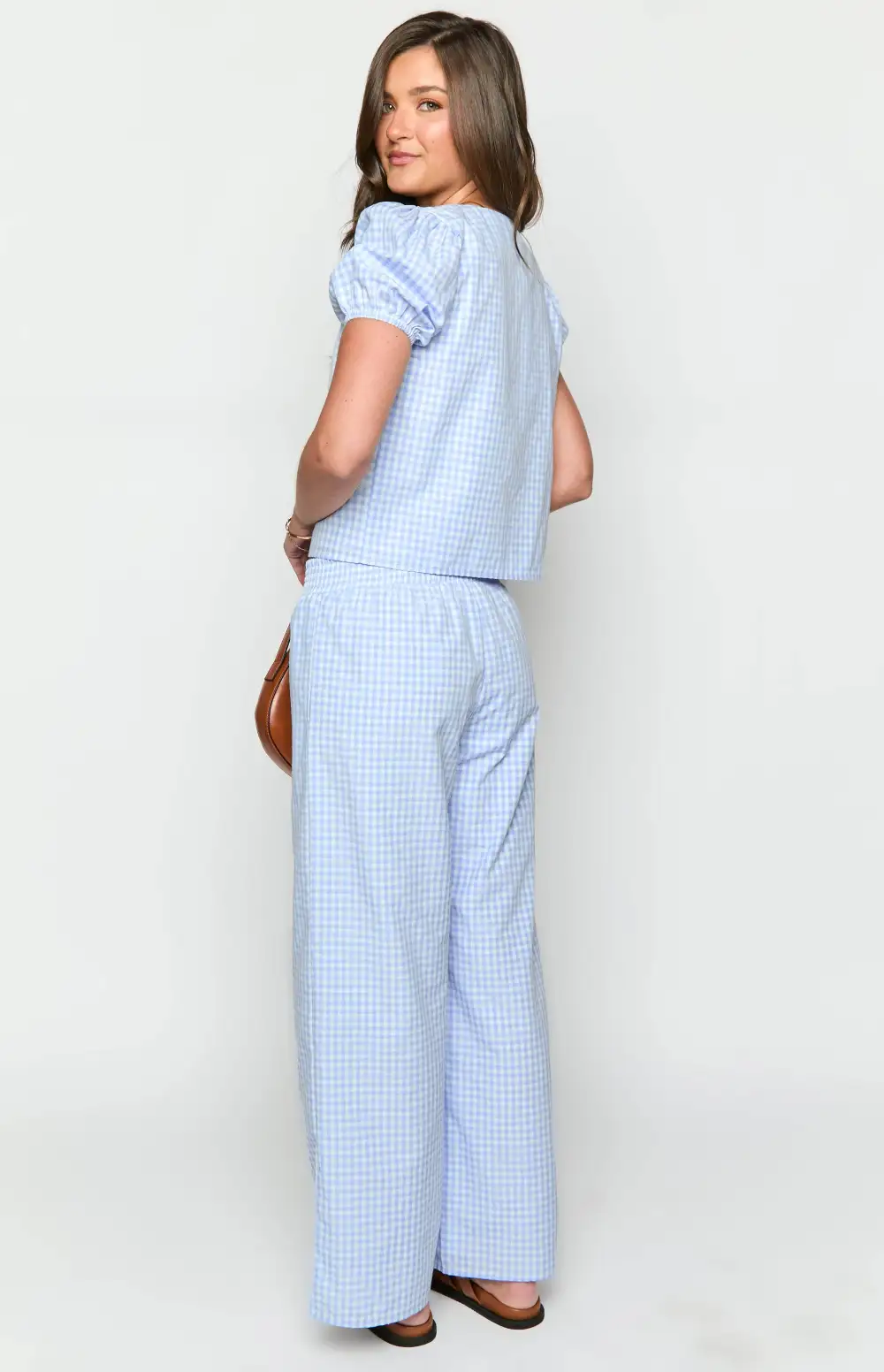 Lunya Blue Gingham Pants