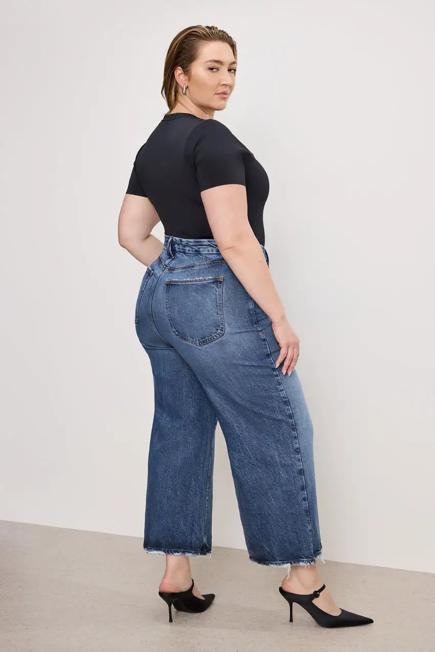 SOFT-TECH GOOD WAIST CROPPED PALAZZO JEANS