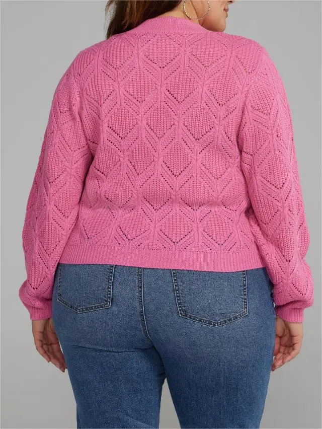 Geo Stitch Pullover Sweater