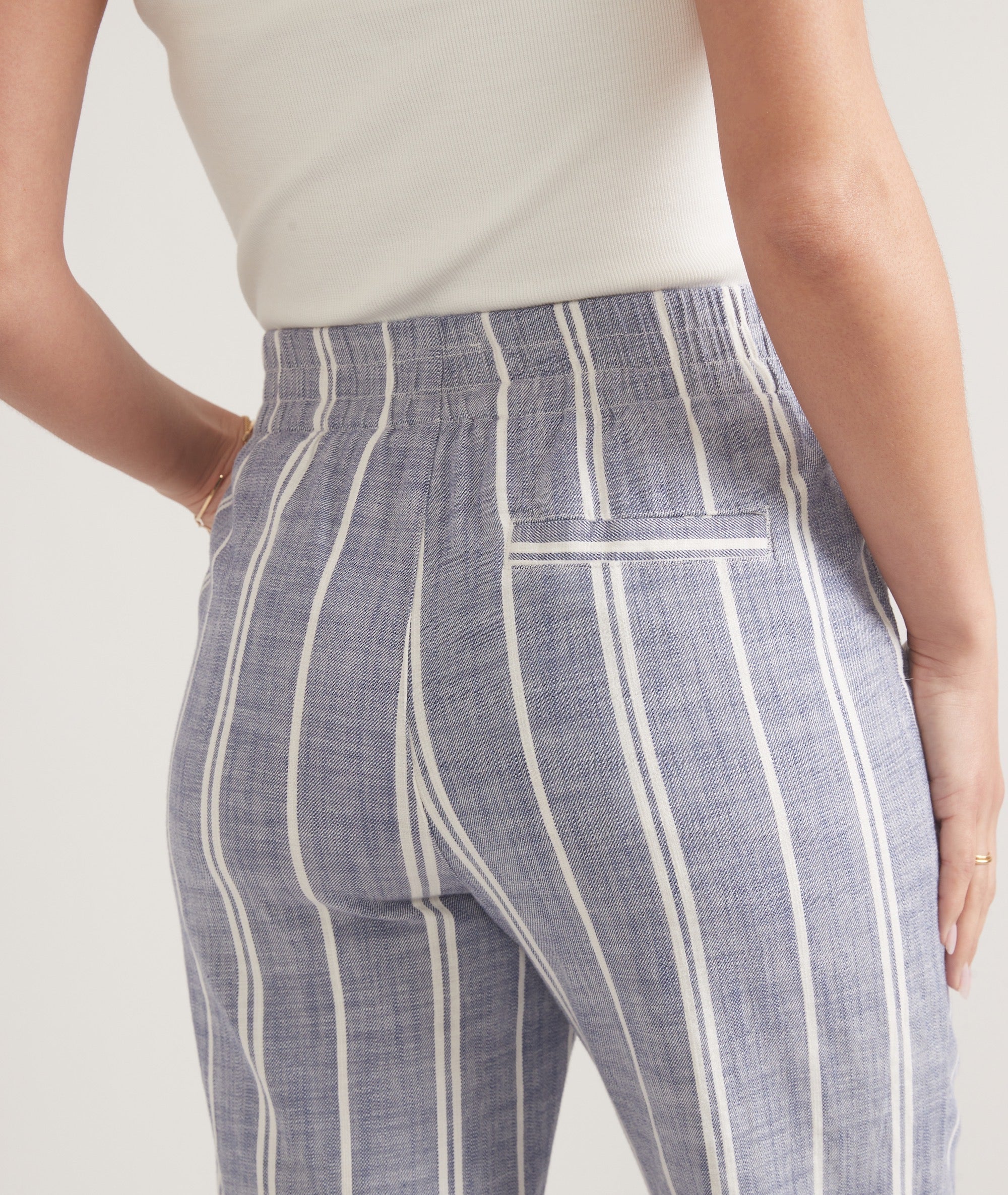 Skipper Blue Stripe Crop Pant