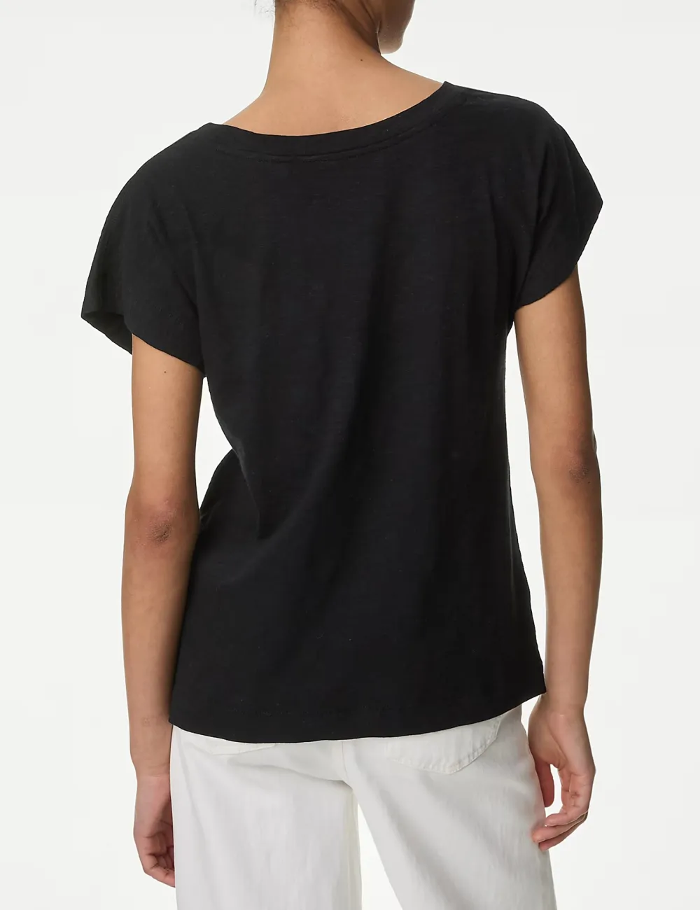 Pure Cotton Everyday Fit Slash Neck T-shirt