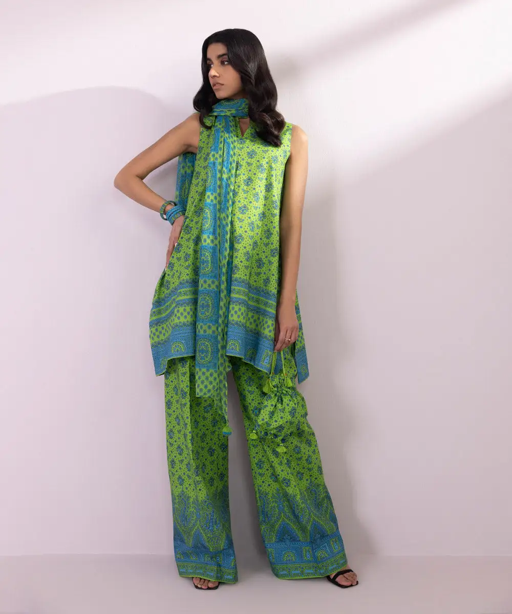 3 Piece - Printed Lawn Suit