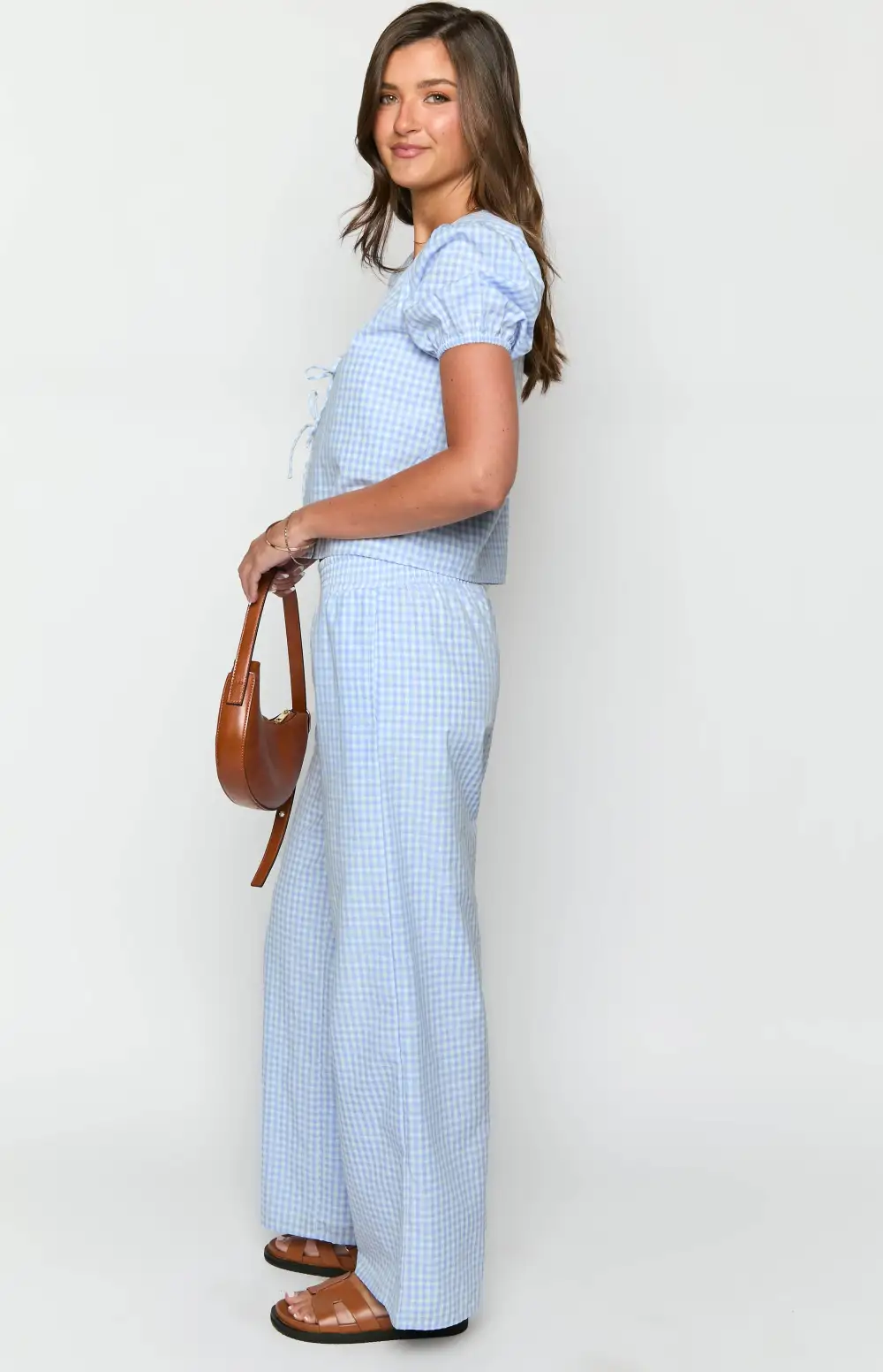 Lunya Blue Gingham Pants