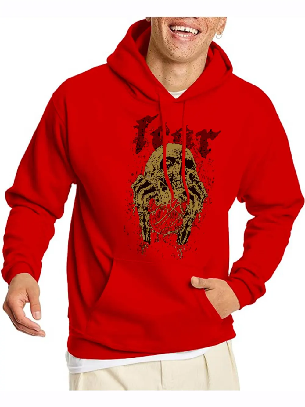 Skull Death Metal VINTAGE GRAPHIC HOODIE