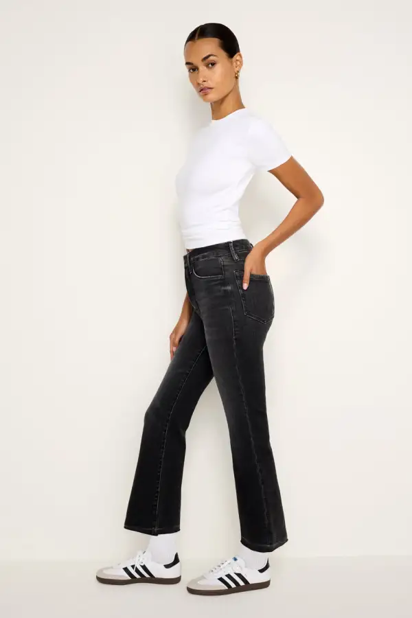 GOOD LEGS CROPPED MINI BOOT SUPER COMPRESSION JEANS