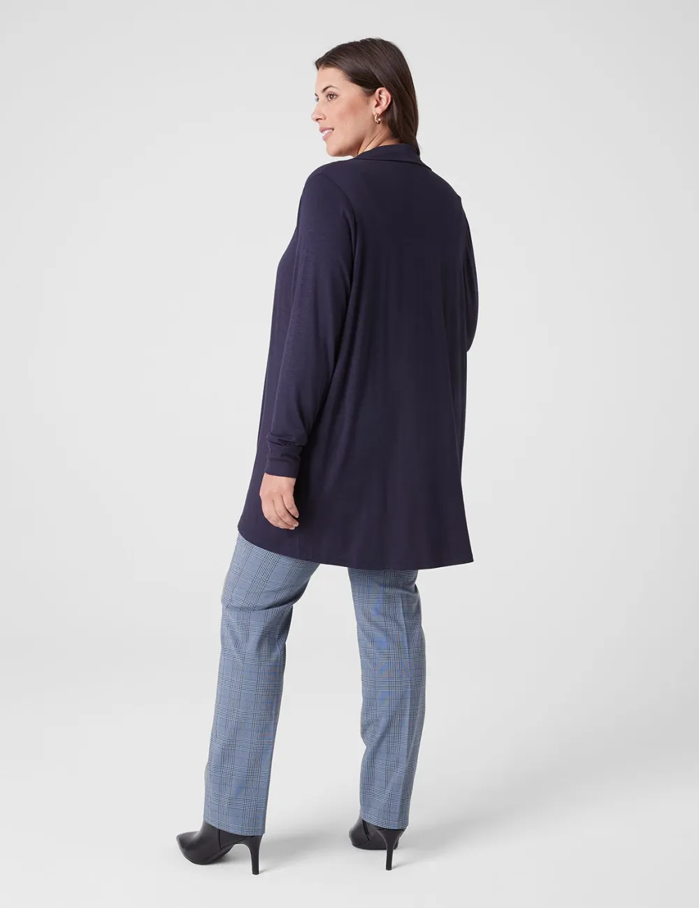 Long-Sleeve Rib Placket Overpiece