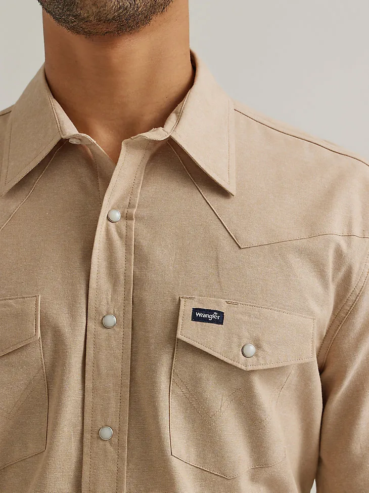 COWBOY CUT® SHORT SLEEVE CLASSIC WORK WESTERN WORKSHIRT IN KHAKI